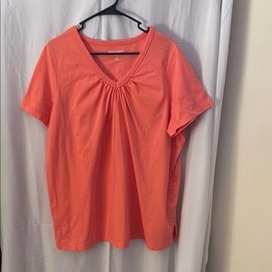 Woman Within Coral Blouse